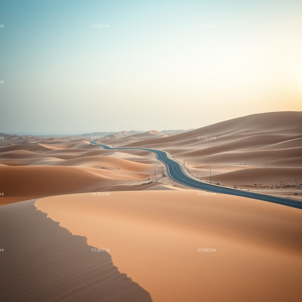 Desert Journey at Golden Hour 027